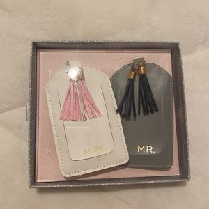 mr. and mrs. luggage tags